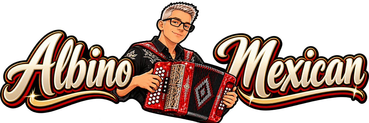 Albino Mexican — accordion character logo